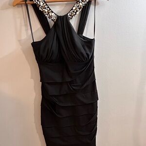 City Triangles black sleeveless bodycon dress, sold at Kohl’s in size M